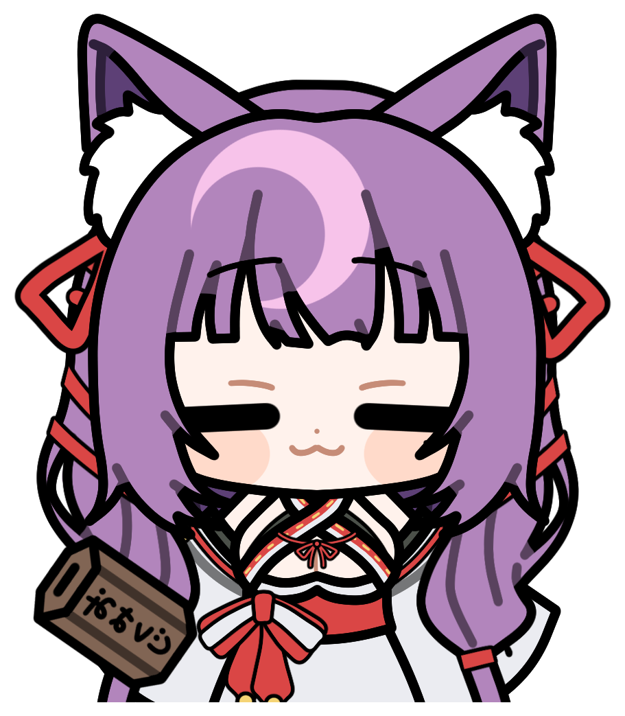おみくじの箱を持ってお迎えする、猫巫女さくは